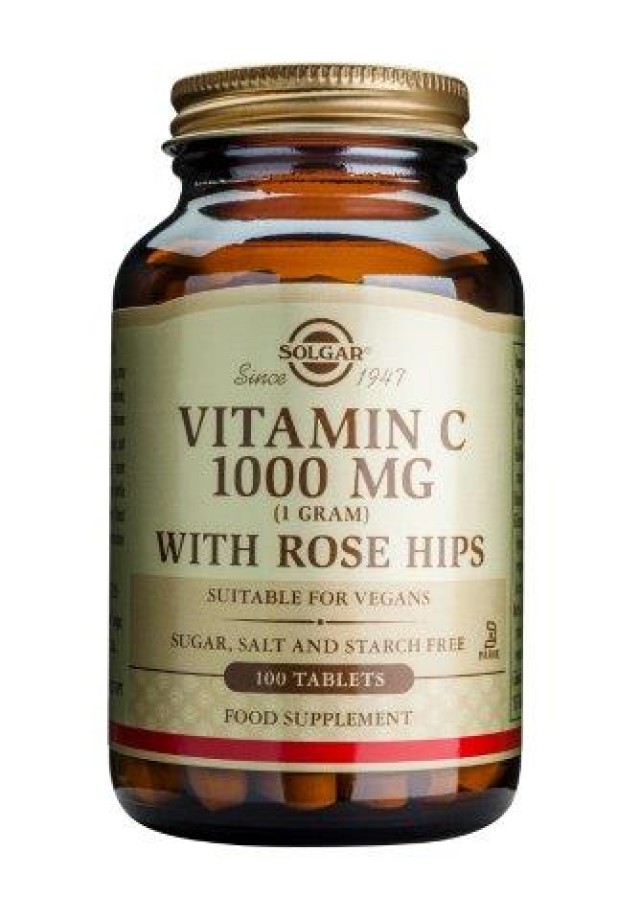 Solgar Rose Hips C 1000 mg 100 Tabs product photo