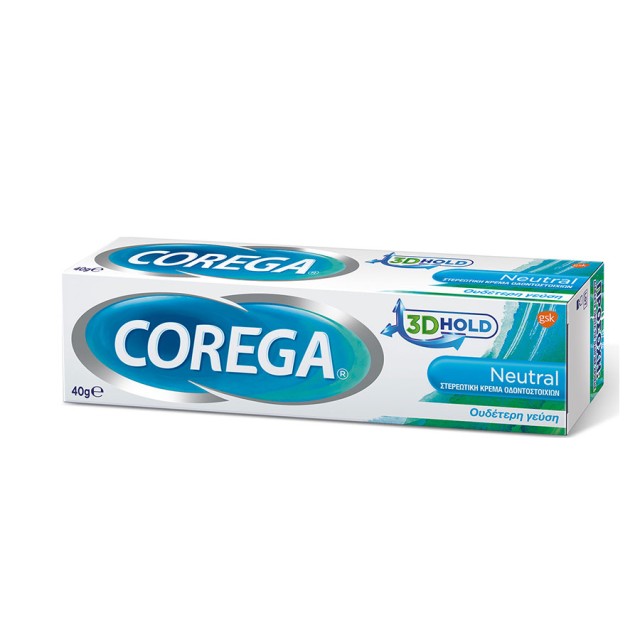 Corega 3D Hold Neutral Στερεωτική Κρέμα Οδοντοστοιχιών 40 gr product photo