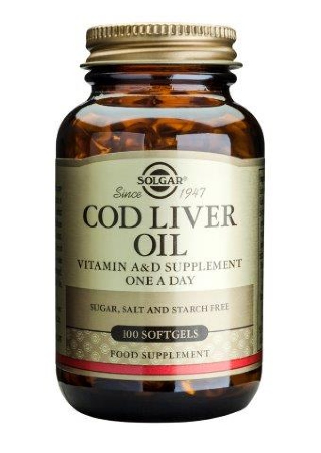 Solgar Cod Liver Oil 100 Softgels product photo