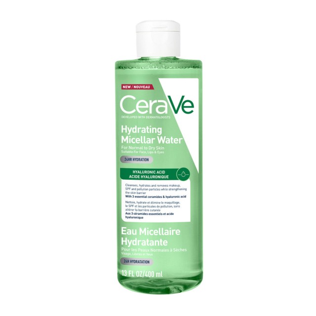 Cerave Hydrating Micellar Water Νερό Καθαρισμού & Ντεμακιγιάζ με 24ωρη Ενυδάτωση & Υαλουρονικό Οξύ 400ml product photo