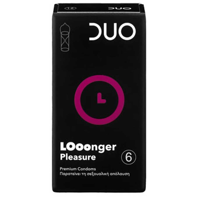 DUO LOoonger Pleasure Προφυλακτικά Για Μεγαλύτερη Διάρκεια 6 τμχ product photo