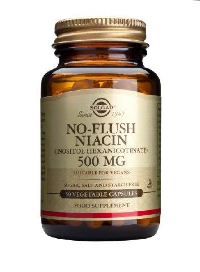 Solgar No Flush Niacin 500 mg 50 Veg.Caps product photo