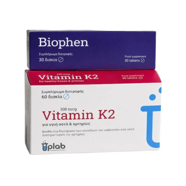 Uplab Promo Vitamin K2 100mg 60 tabs & Biophen 30 tabs product photo