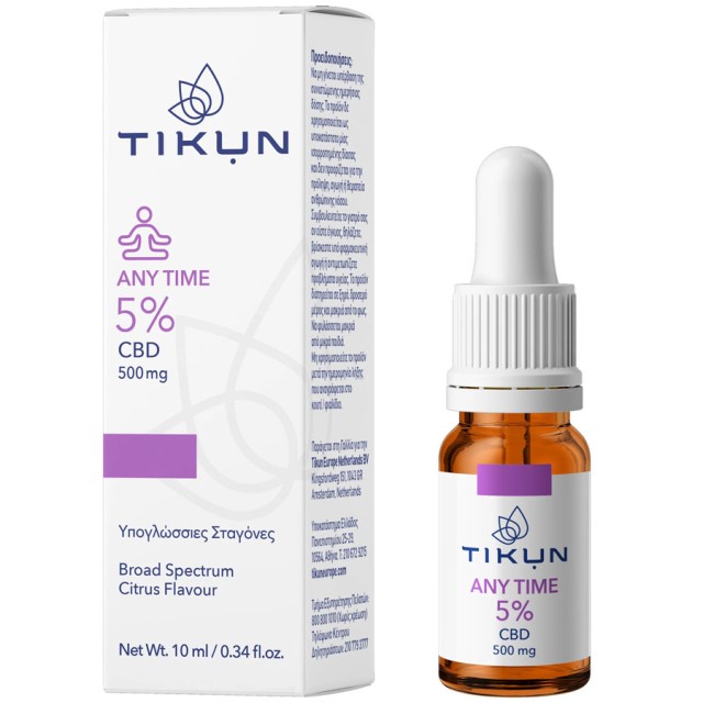 Tikun Any Time 5% CBD 500mg Oral Drops 10ml product photo