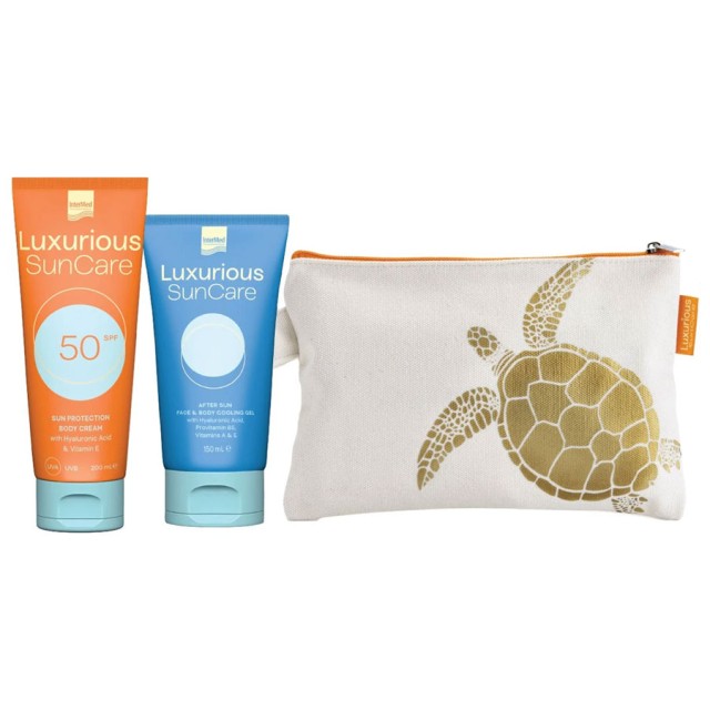 Luxurious Sun Care Promo Sun Protection Body Cream Spf50, 200 ml & After Sun Face & Body Cooling Gel 150ml & Δώρο Νεσεσέρ product photo