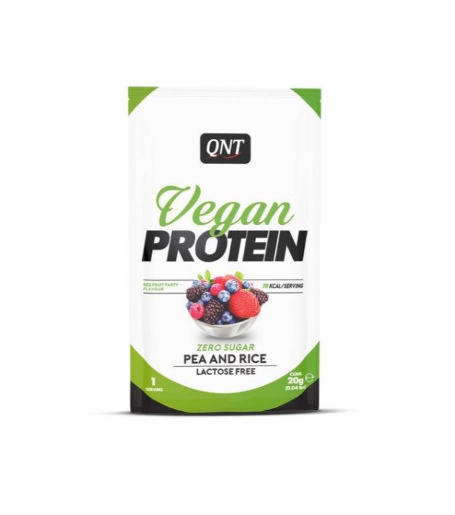 QNT Single Dose Vegan Protein Red Fruit Party Flavour 20gr product photo