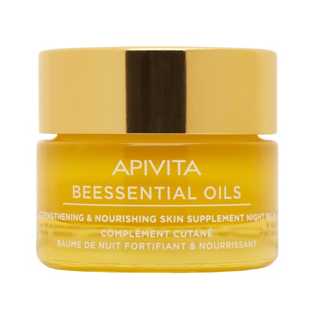Apivita Beessential Oils Balm Προσώπου Νύχτας Συμπλήρωμα Ενδυνάμωσης & Θρέψης Της Επιδερμίδας 15 ml product photo