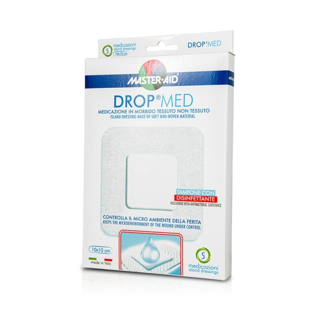 Master Aid Drop Med Αντικολλητικές Αυτοκόλλητες Γάζες 10x10 cm (5x5) 5 τεμ product photo