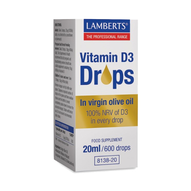 Lamberts Vitamin D3 Drops 20Ml/600Drops product photo
