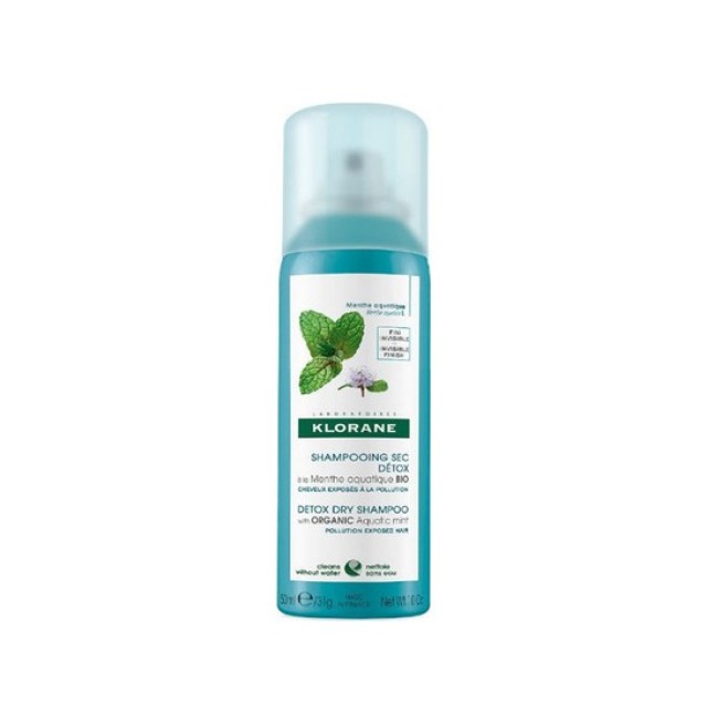 Klorane Aquatic Mint Dry Shampoo για Προστασία από την Ρύπανση με Υδάτινη Μέντα 50ml product photo