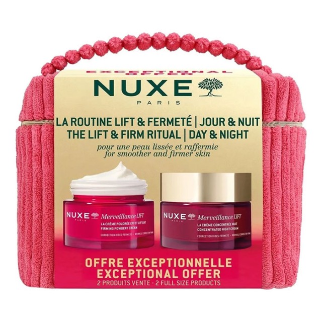 Nuxe Promo Merveillance Lift Firming Powdery Face & Neck Cream 50ml & Concentrated Firming Face & Neck Night Cream 50ml & Δώρο Νεσεσέρ product photo