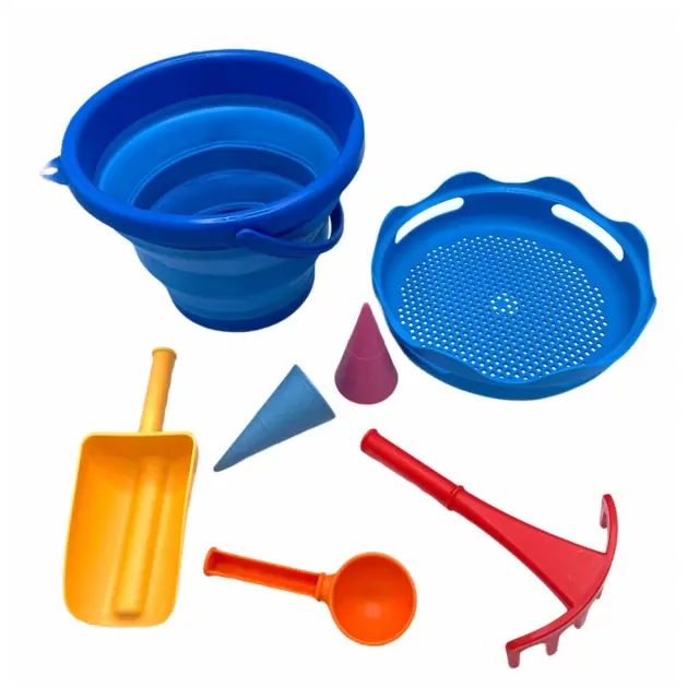 CompacToys 7 in 1 Sand Toys Blue - 71021 product photo