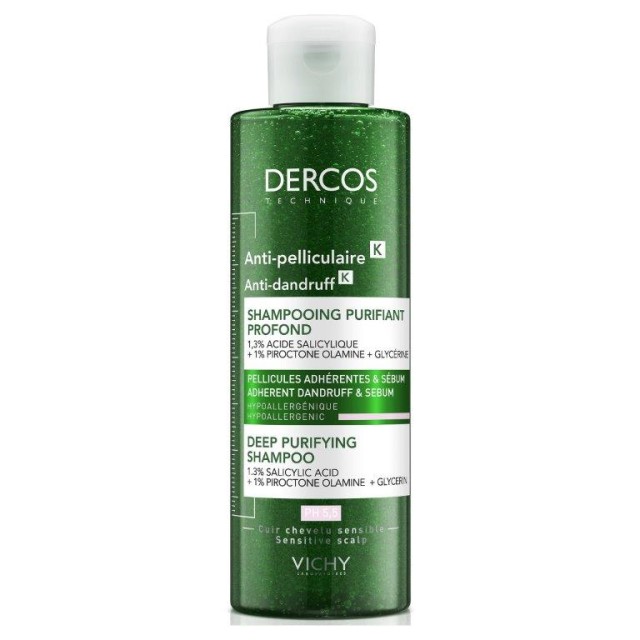 Vichy Dercos Anti-Dandruff Deep Purifying Shampoo Σαμπουάν Κατά της Πιτυρίδας 250 ml product photo