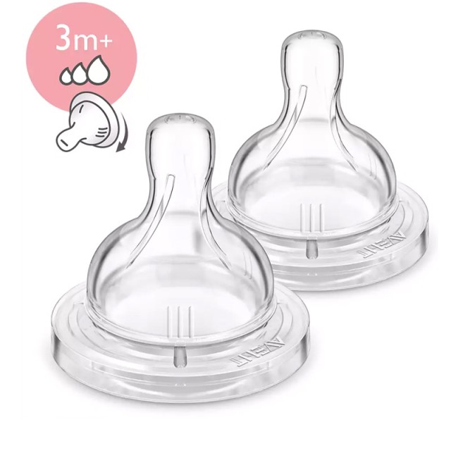 Philips Avent Θηλές Σιλικόνης Μεταβλητής Ροής 3m+ 2 Τεμάχια - B7SCF635/27 product photo