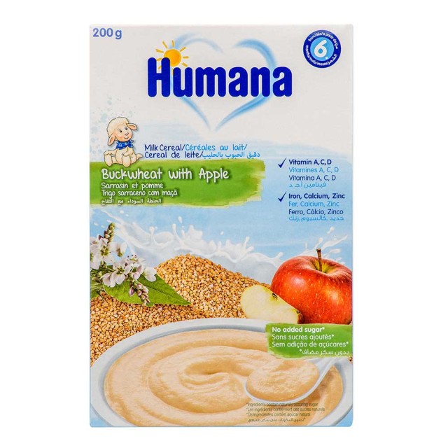 Humana Κρέμα Δημητριακών με Φαγόπυρο και Μήλο απο τον 6ο Μήνα 200gr product photo