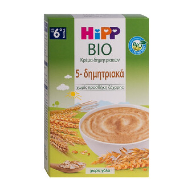 HiPP Κρέμα 5 Δημητριακών Από τον 6ο Μήνα 350 gr product photo