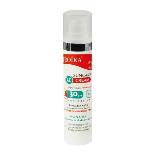 Froika Sun Care Ac Cream Spf 30 Αντηλιακό Ακμής 40 ml product photo