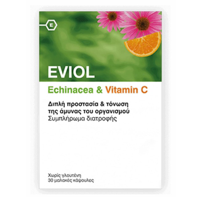 Eviol Echinacea & Vitamin C 30 Μαλακές Κάψουλες product photo