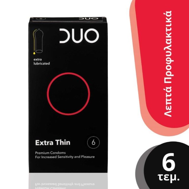 DUO Extra Thin Προφυλακτικά Πολύ Λεπτά 6 τμχ product photo