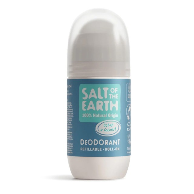 Salt of the Earth Vegan Ocean & Coconut Αποσμητικό Επαναγεμιζόμενο Roll-On 75ml product photo
