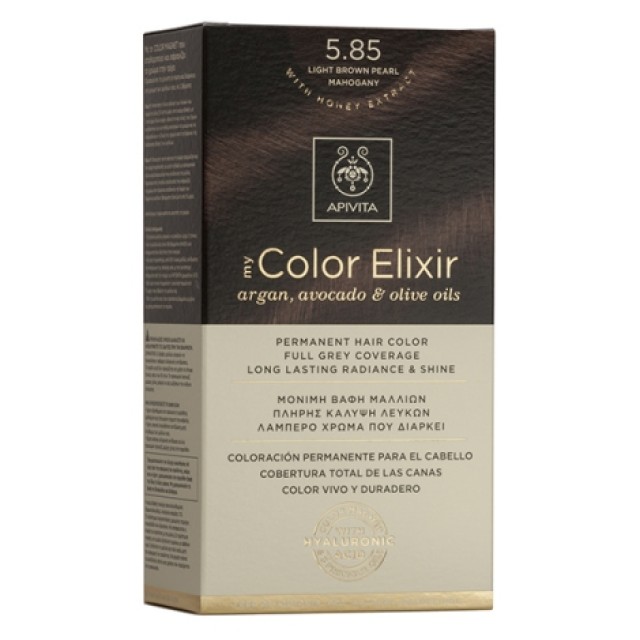 Apivita My Color Elixir 5.85 Καστανό Ανοιχτό Περλέ Μόνιμη Βαφή Μαλλιών 1 τμχ product photo