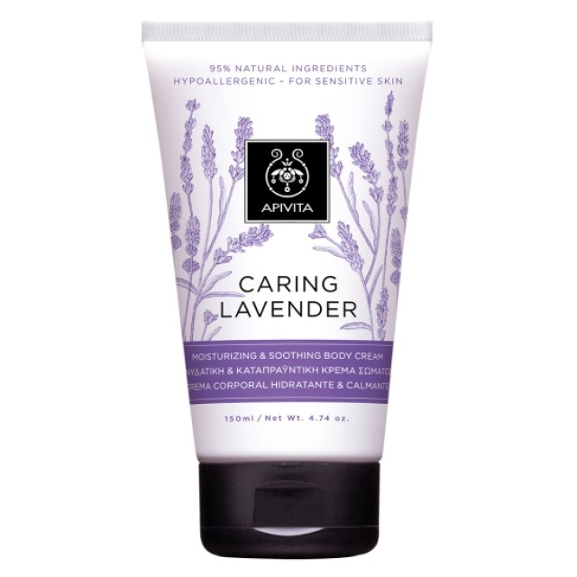 Apivita Caring Lavender Ενυδατική & Κατάπραϋντικη Κρέμα Σώματος - Υποαλλεργικη 150 ml product photo