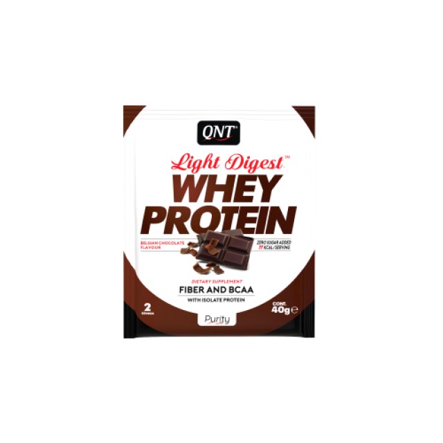 QNT Light Digest Whey Protein Belgian Chocolate 40 gr product photo