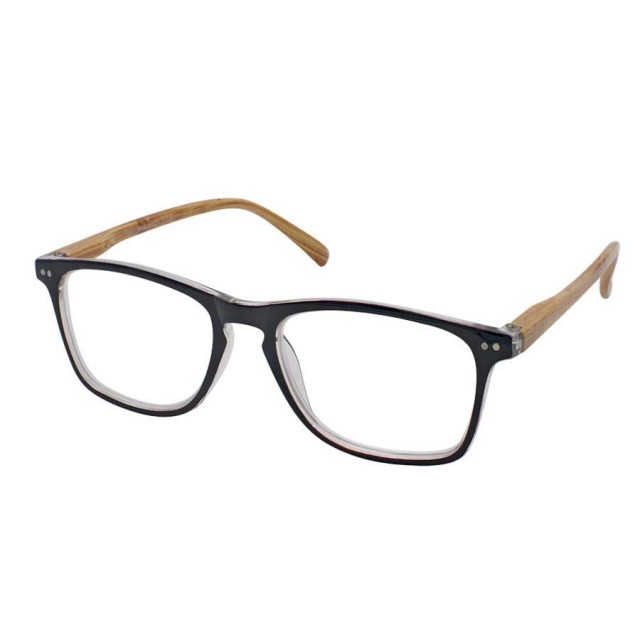 Eyelead Γυαλιά Διαβάσματος Ε211 2.50 Μαύρο Με Ξύλινο Βραχίονα Κοκάλινο product photo