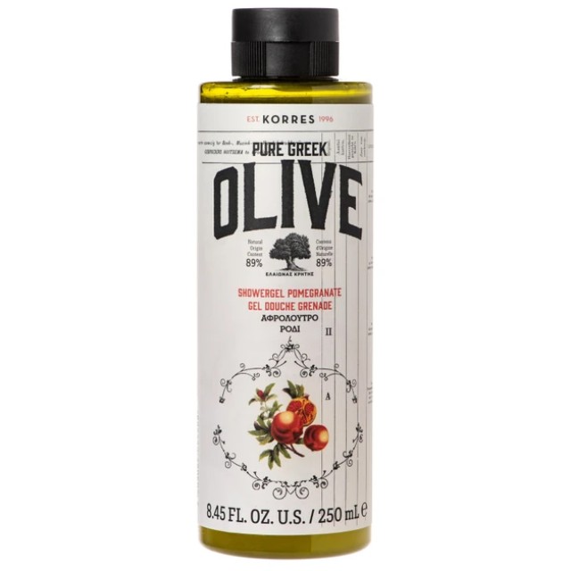 Korres Pure Greek Olive Showergel Pomegranate Τονωτικό Αφρόλουτρο με Άρωμα Ρόδι 250ml product photo