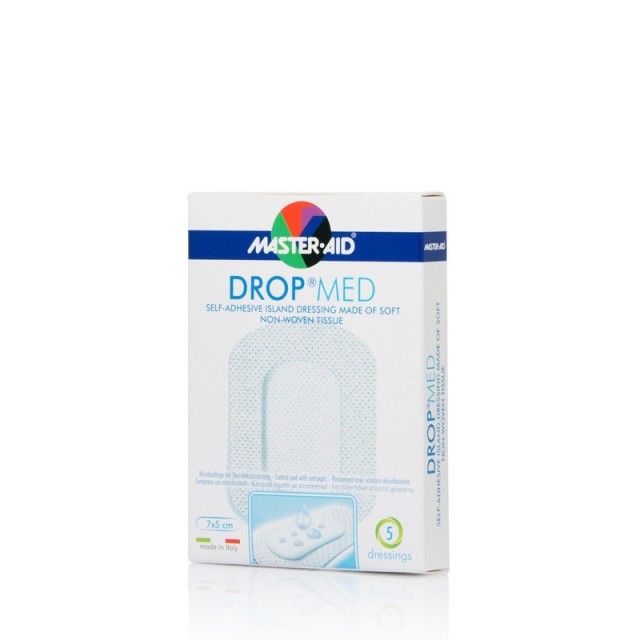 Master Aid Drop Med Αντικολλητικές Αυτοκόλλητες Γάζες 5x7 cm (4,2X2,6) 5 τεμ product photo
