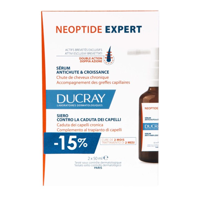 Ducray Promo Neoptide Expert Serum Anti Hair Loss & Growth 2x50ml Special Price -15% product photo