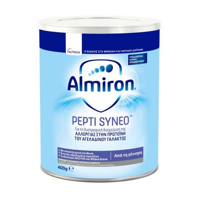Nutricia Almiron Pepti Syneo Γάλα Για Βρέφη Με Αλλεργία Στην Πρωτεϊνη Του Αγελαδινού Γάλακτος 400gr product photo