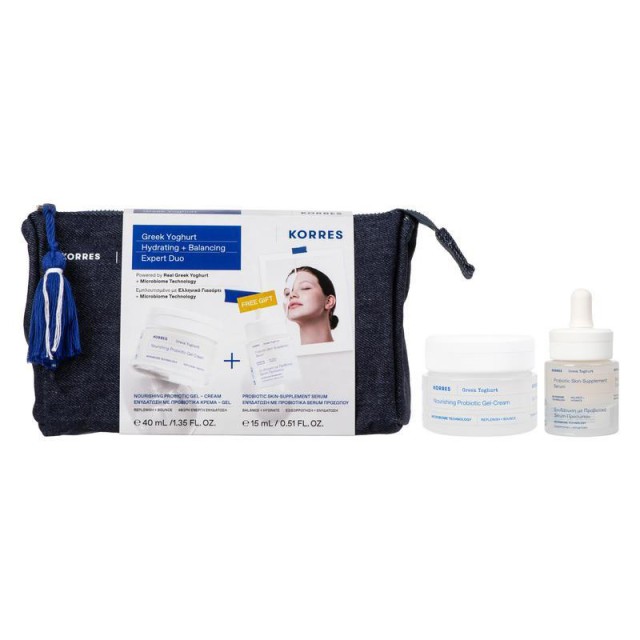 Korres Promo Greek Yoghurt Nourishing Probiotic Gel Cream for Normal to Combination Skin 40ml & Δώρο Probiotic Skin-Supplement Serum 15ml & Νεσεσέρ product photo