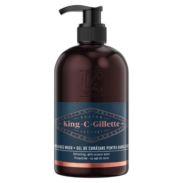 Gillette King C Ανδρικό Προϊόν Καθαρισμού Για Τα Γένια Και Το Πρόσωπο 350 ml product photo
