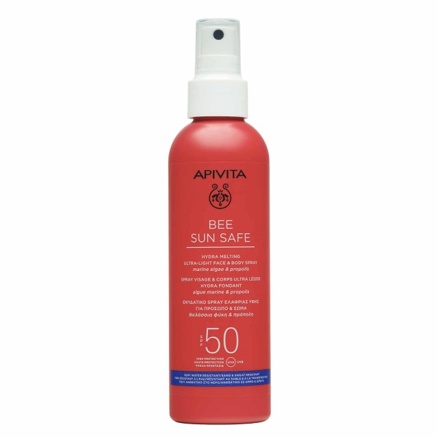 Apivita Bee Sun Safe Αντηλιακό Ενυδατικό Spray Ελαφριάς Υφής Για Πρόσωπο & Σώμα Spf50 200 ml product photo