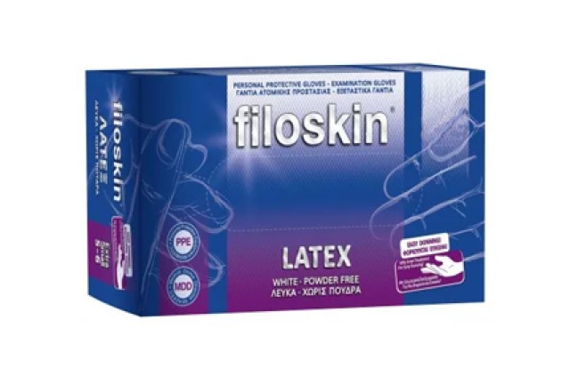 Filoskin Γάντια Latex Λευκά Extra Large Χωρίς Πούδρα 100τεμ product photo