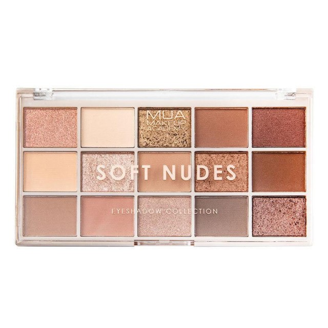 MUA Eye Palette Soft Nudes 15 Shade Παλέτα Σκιών σε Έντονους Τόνους 12gr product photo