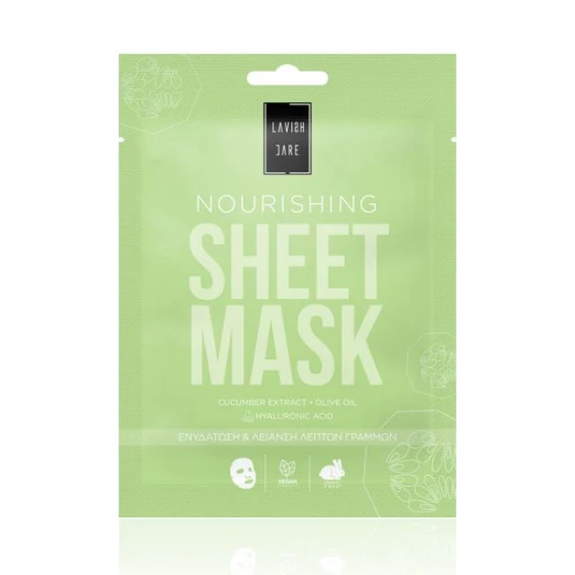 Lavish Care Nourishing Sheet Mask Μάσκα Ενυδάτωσης και Λείανσης Λεπτών Γραμμών με Εξαιρετικό Παρθένο Ελαιόλαδο 25gr product photo
