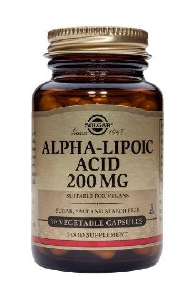 Solgar Alpha Lipoic Acid 200 mg 50 Veg.Caps product photo