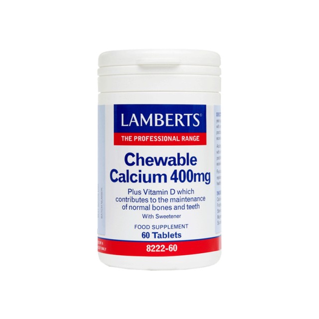 Lamberts Chewable Calcium 400Mg 60 Ταμπλέτες product photo