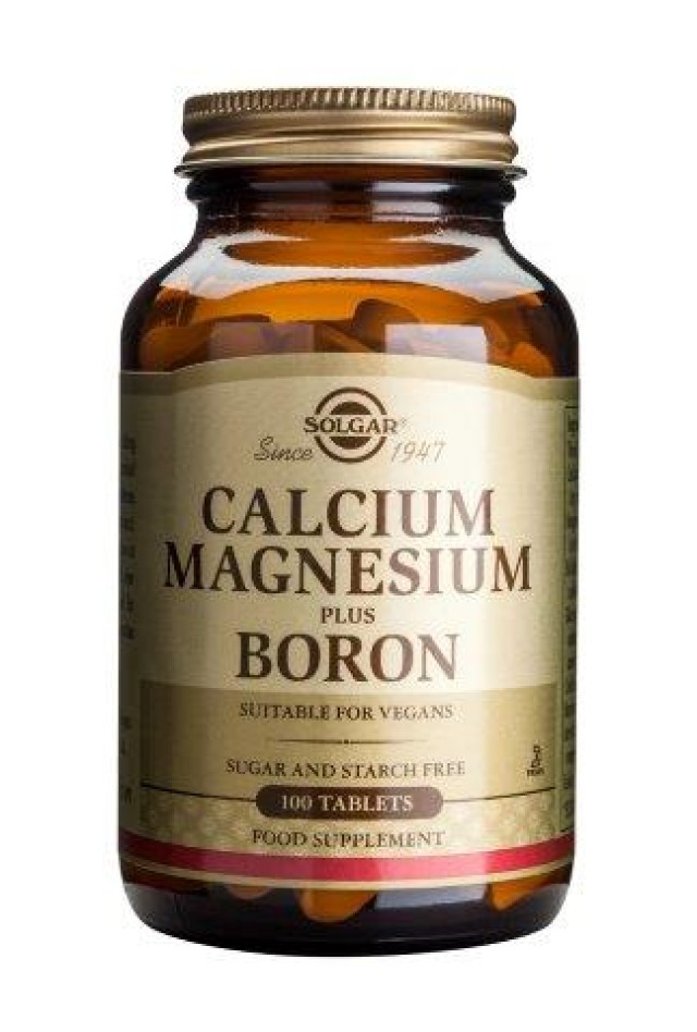 Solgar Calcium Magnesium + Boron 100 Tabs product photo