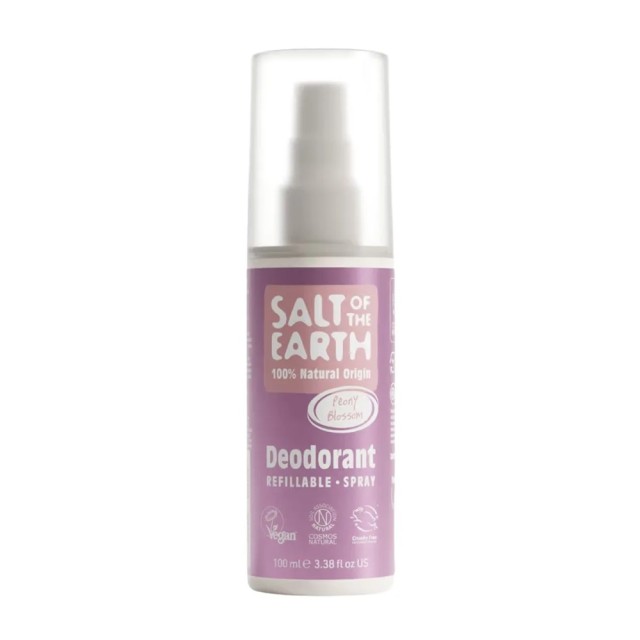 Salt of the Earth Vegan Αποσμητικό Spray Επαναγεμιζόμενο Peony Blossom 100 ml product photo