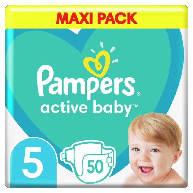 Pampers Active Baby Μέγεθος 5 (11-16kg) 50 Πάνες product photo