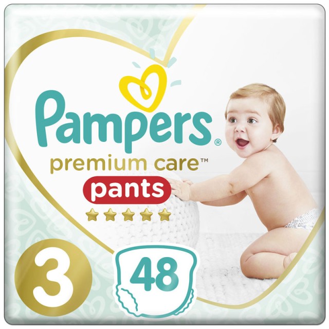 Pampers Premium Care Pants Μέγεθος 3 (6-11Kg) 48 Πάνες-Bρακάκι product photo