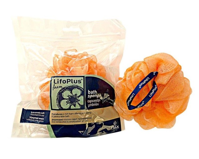 Lifoplus Σφουγγάρι Μπάνιου Δίχρωμο Πορτοκαλί 1 τμχ product photo