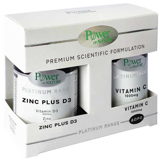 Power Health Power of Nature Promo Classics Platinum Range Zinc Plus D3 15mg/2000iu 30tabs & Vitamin C 1000mg 20tabs product photo