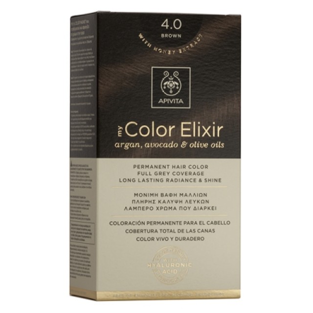 Apivita My Color Elixir 4.0 Φυσικό Καστανό Μόνιμη Βαφή Μαλλιών 1 τμχ product photo