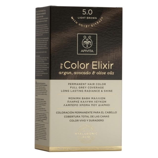 Apivita My Color Elixir 5.0 Καστανό Ανοιχτό Μόνιμη Βαφή Μαλλιών 1 τμχ product photo