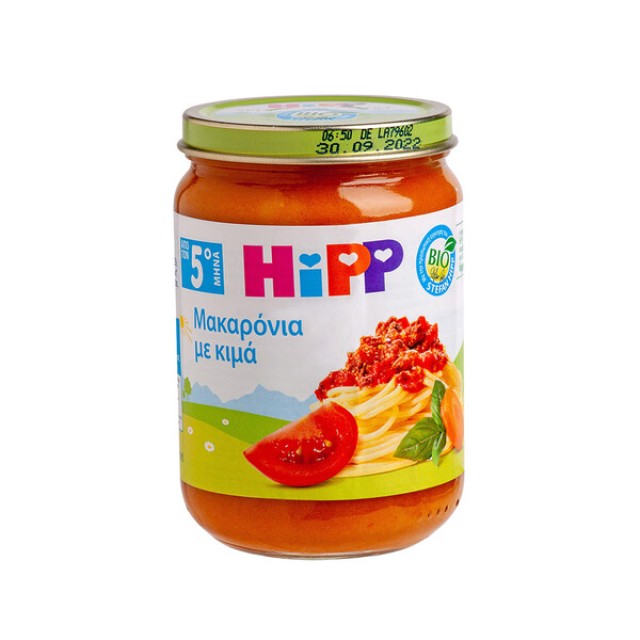 HiPP Βρεφικό Γεύμα Υποαλλεργικό Μακαρόνια Με Κιμά Βιολογικής Παραγωγής Μετά Τον 5ο Μήνα 190gr product photo