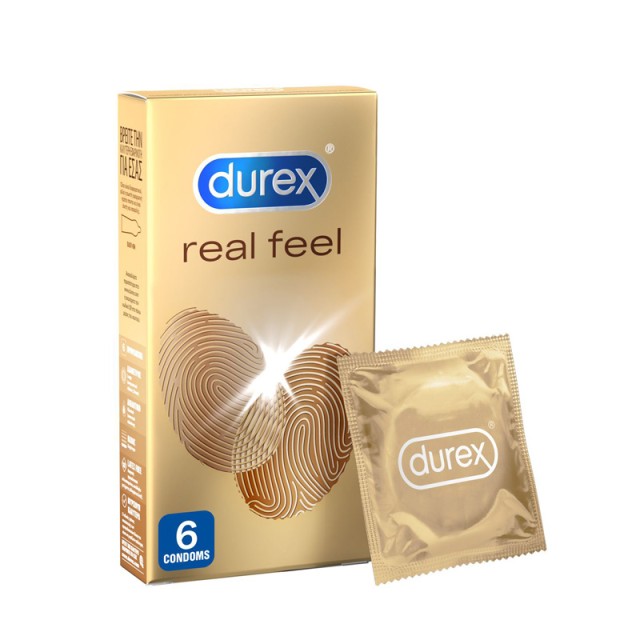 Durex Προφυλακτικά Πολύ Λεπτά Χωρίς Λάτεξ Real Feel 6 Τεμάχια product photo